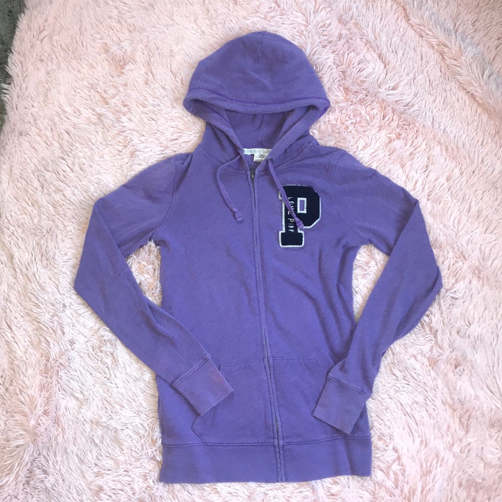 Ladies purple VS PINK tunic length zip up